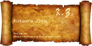 Kutsera Zita névjegykártya