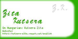 zita kutsera business card